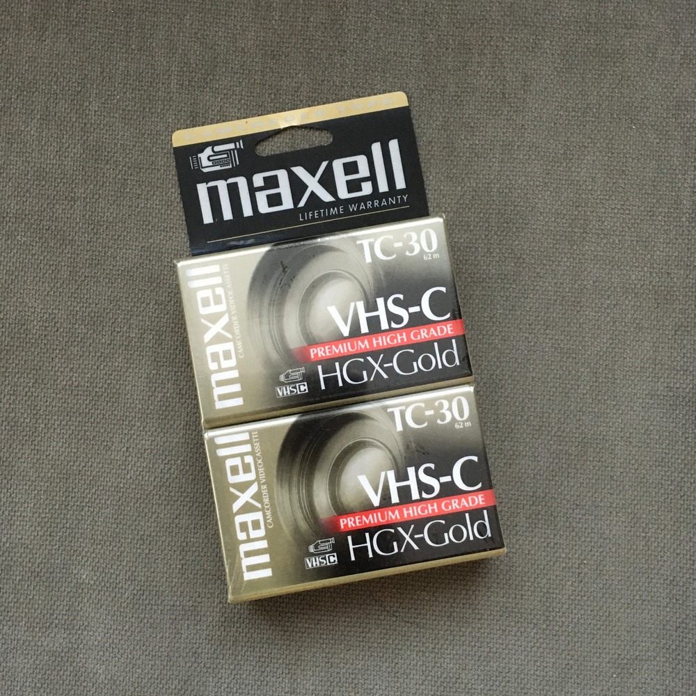 Maxell Gold VHS-C Premium High Grade Video Tapes